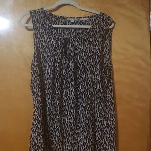 Tan and black blouse XL